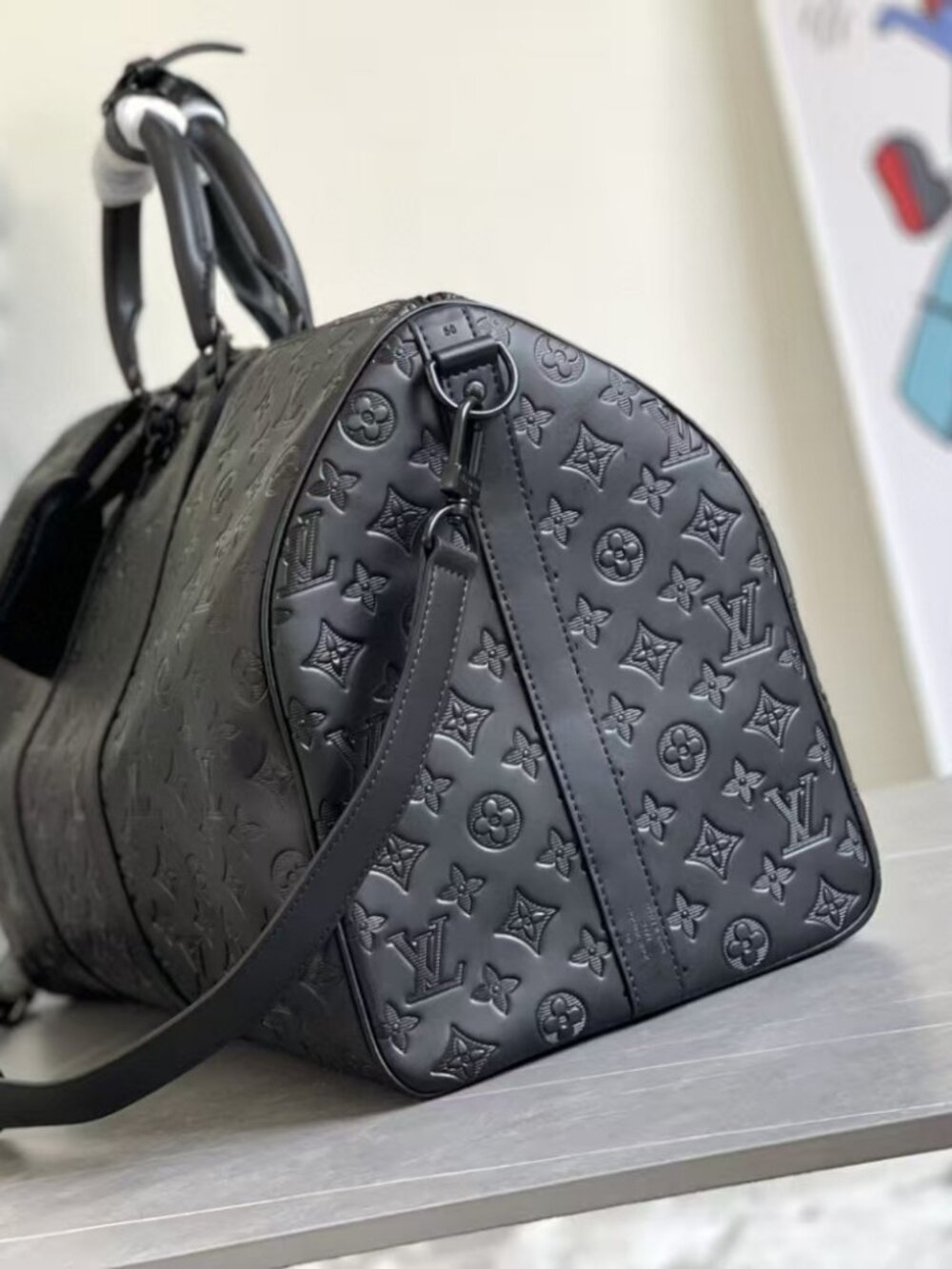 Louis Vuitton Keepall 50 Monogram Shadow Leather - Picture 8 of 9